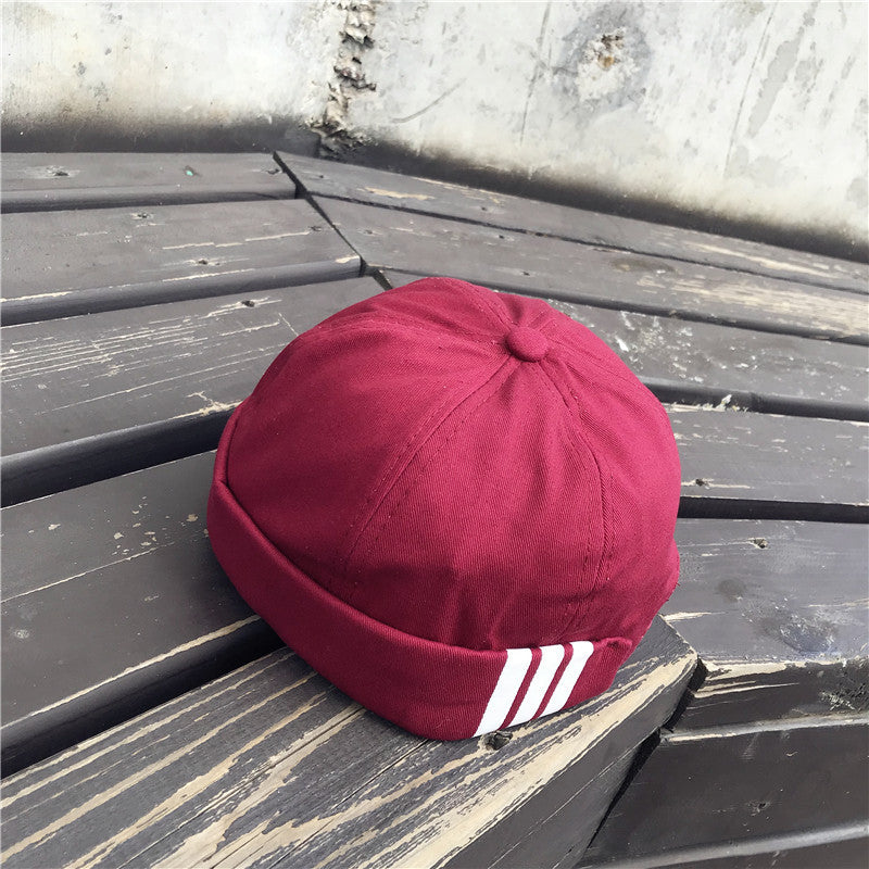 Beanie Baseball Cap Inch Head Melon Leather Hat