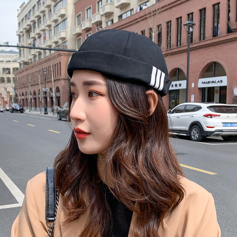 Beanie Baseball Cap Inch Head Melon Leather Hat