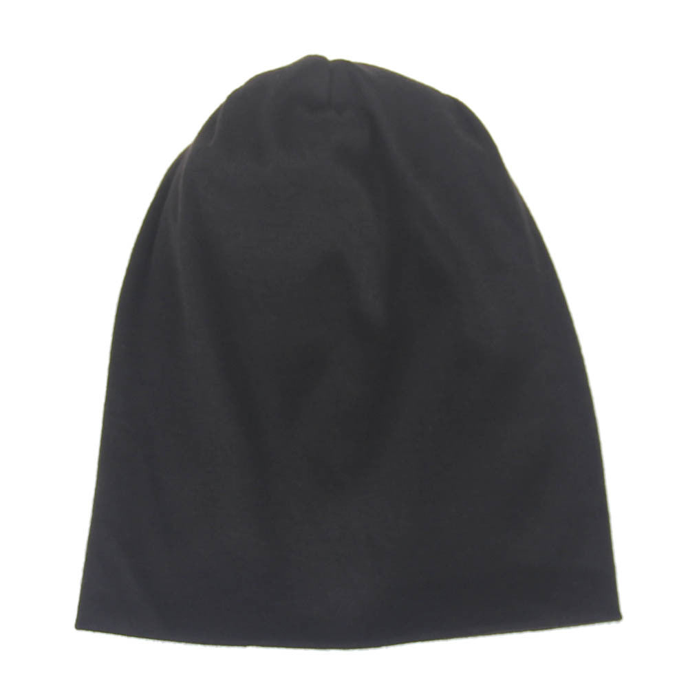 Children'S Hats For Autumn And Winter New Double-Layer Cotton Hats Solid Color Cotton Boys And Girls All-Match Knitted Hats Caps