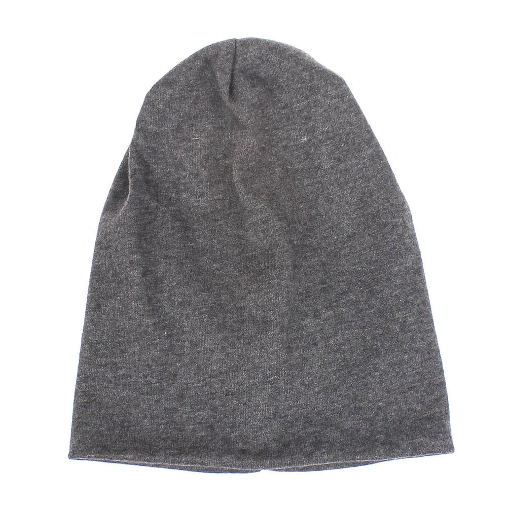 Children'S Hats For Autumn And Winter New Double-Layer Cotton Hats Solid Color Cotton Boys And Girls All-Match Knitted Hats Caps