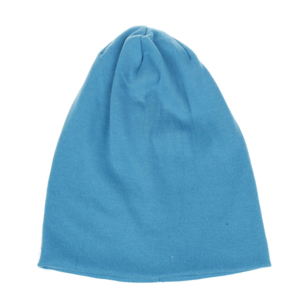 Children'S Hats For Autumn And Winter New Double-Layer Cotton Hats Solid Color Cotton Boys And Girls All-Match Knitted Hats Caps