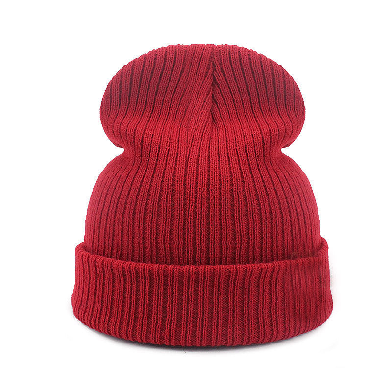 Double Stripe Warm Outdoor Knitted Beanie Hat
