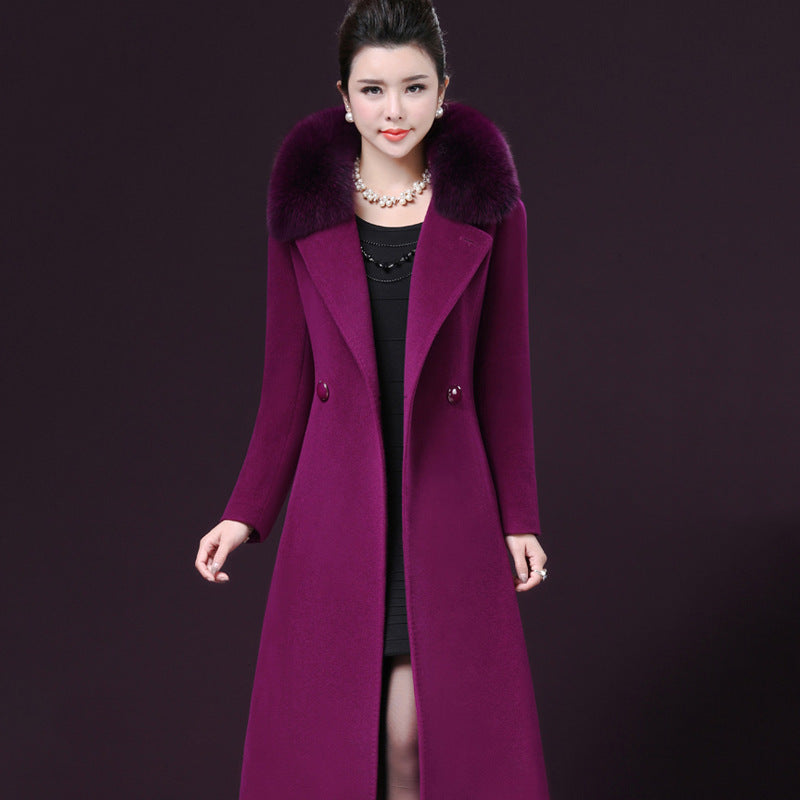 Autumn and winter new mother wear woolen coat