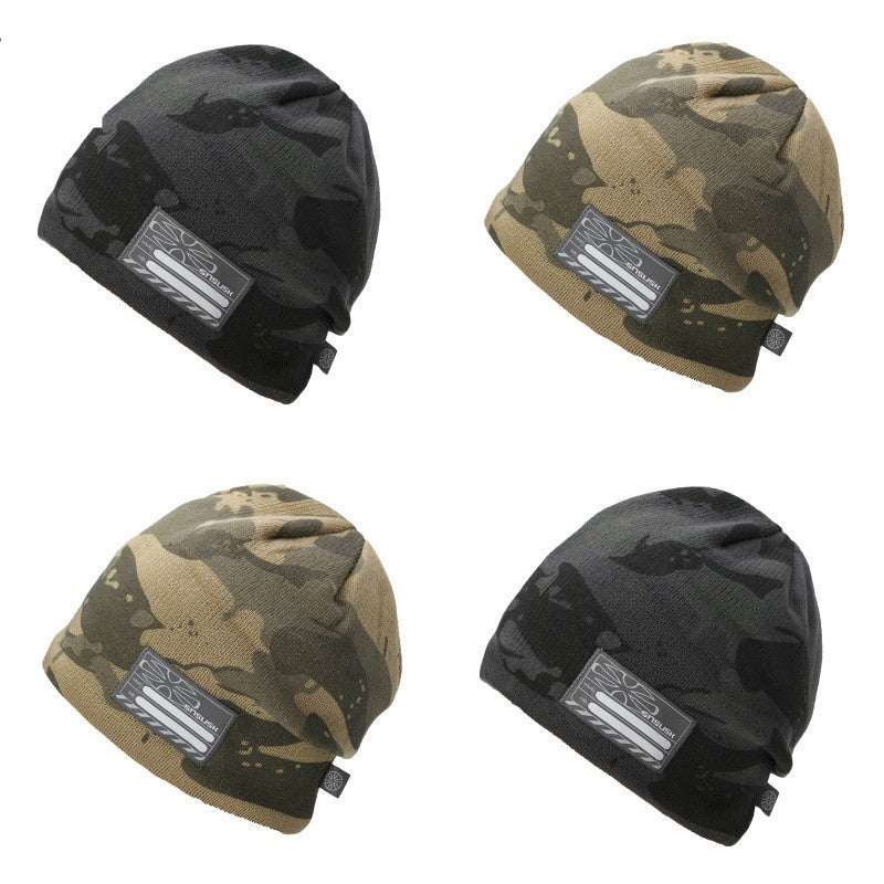 Camouflage Printed Knitted Wool Beanie Hat