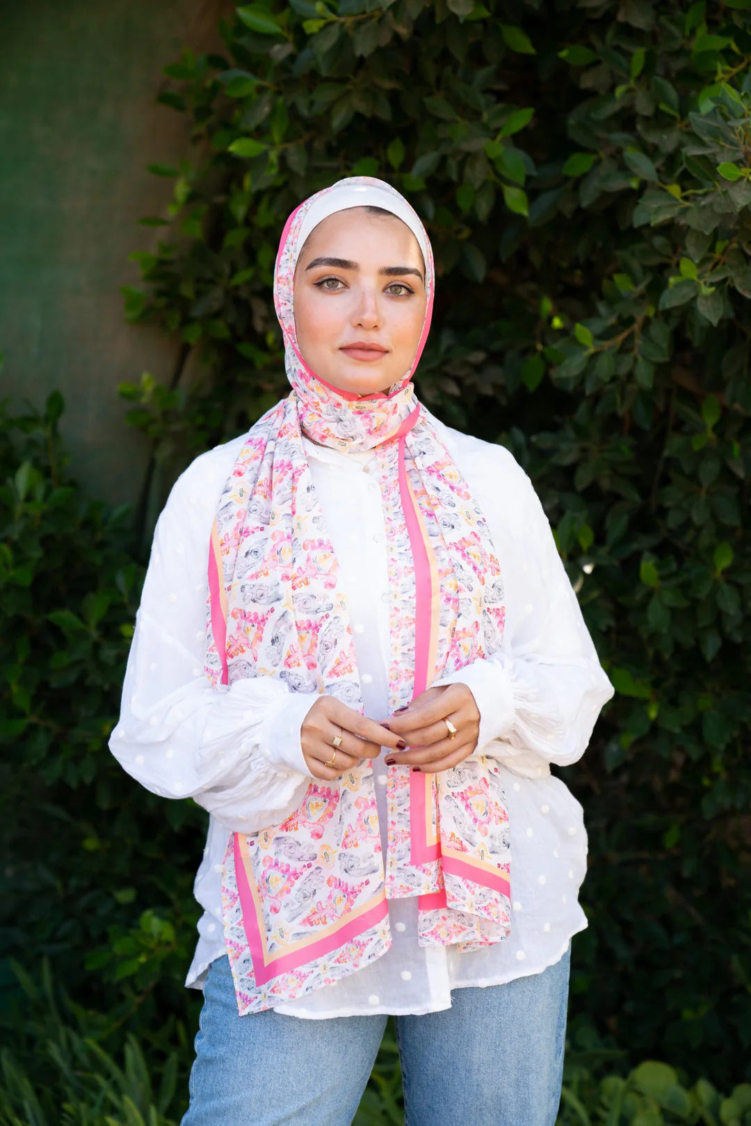 Satin Printed Hijab Printed Shawl Headscarf