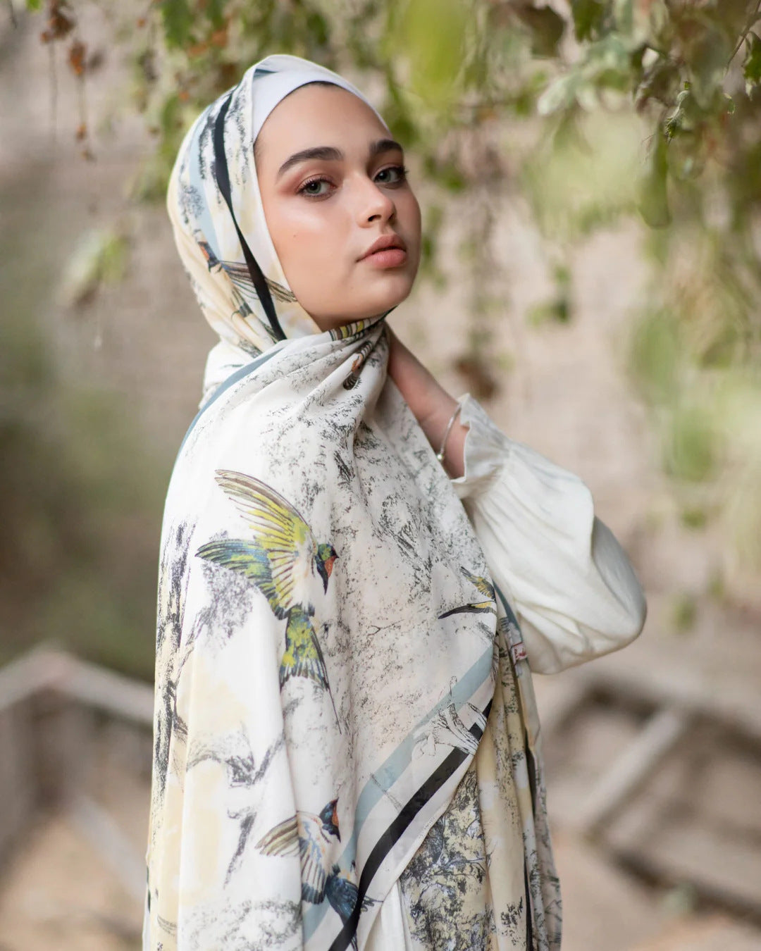 Satin Printed Hijab Printed Shawl Headscarf