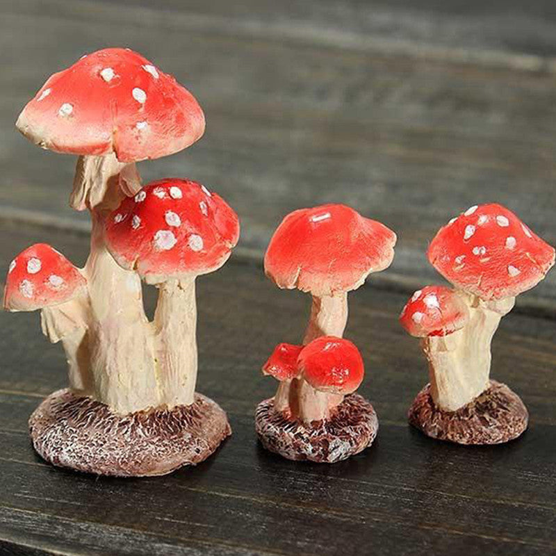 Mini mushroom bonsai decorations