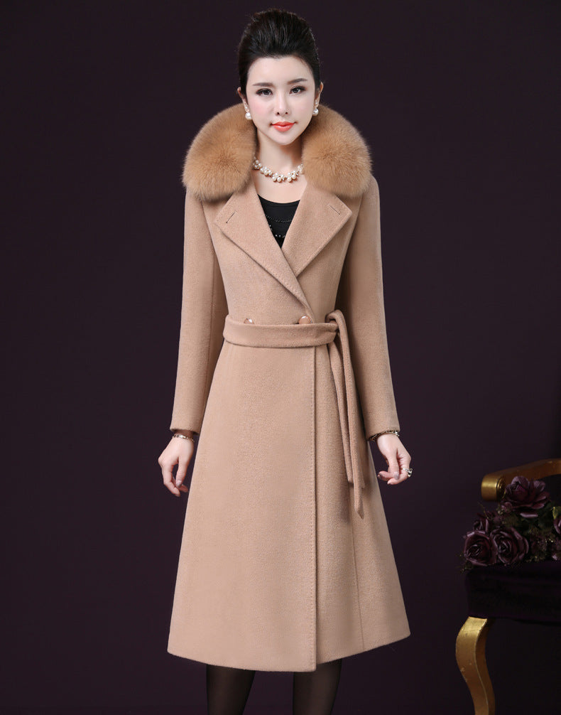Autumn and winter new mother wear woolen coat
