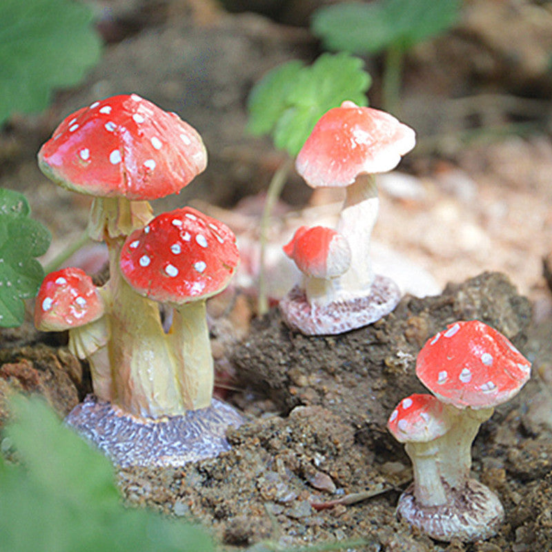 Mini mushroom bonsai decorations