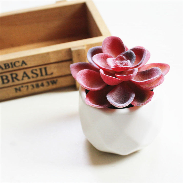 Artificial Succulent Bonsai Creative Ornaments for Home Table Garden Decoration Artificial Plants with Pot