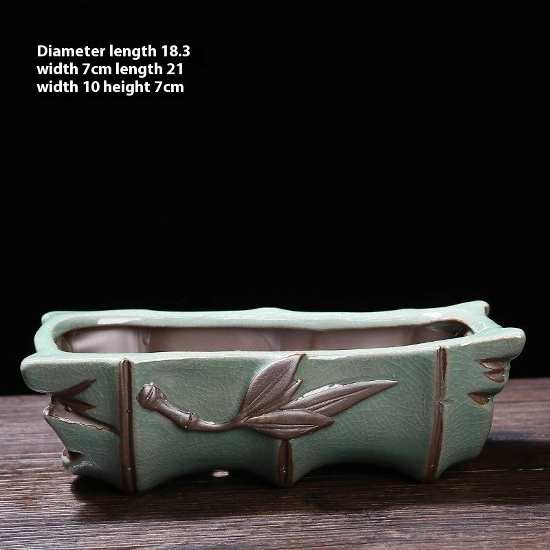 Ceramic Zisha Orchid Planting Bonsai Living Room Bonsai Basin