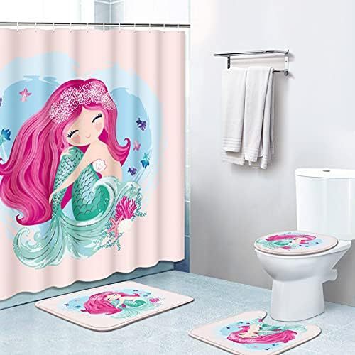 Decorative Artificial Plants Shower Curtain Textile Washable