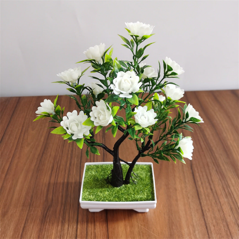 Artificial Flower Rose Plant Bonsai Table Decorative Ornaments