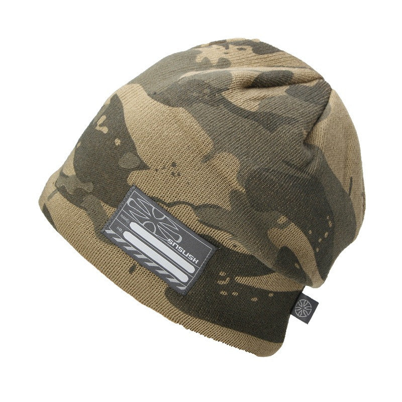 Camouflage Printed Knitted Wool Beanie Hat