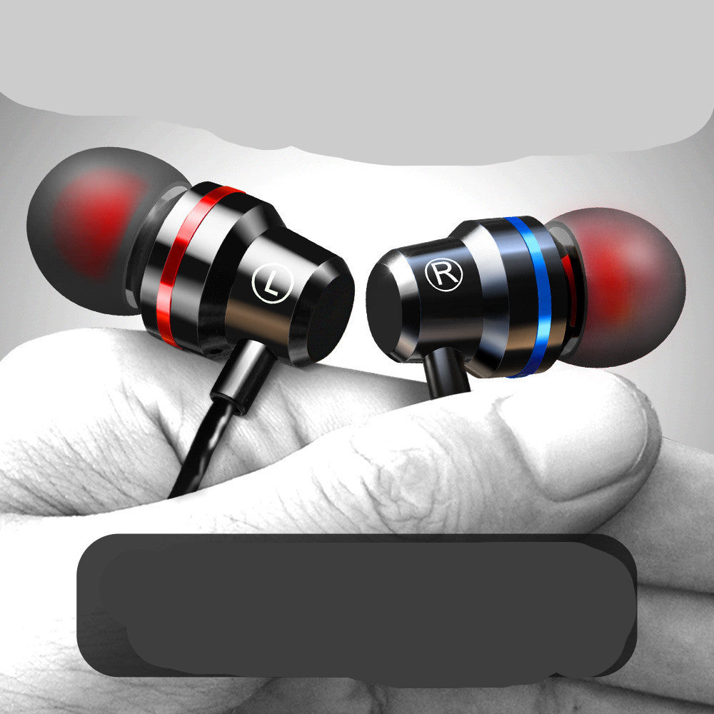 Metal Headphones Heat Tone In-ear Mobile Phone Headphones