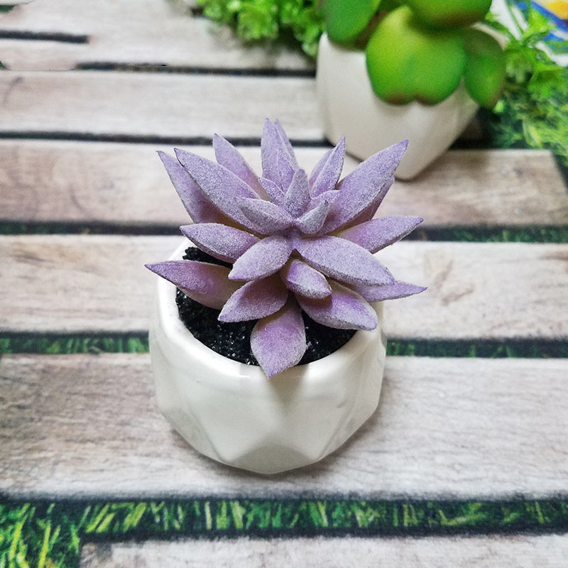Artificial Succulent Bonsai Creative Ornaments for Home Table Garden Decoration Artificial Plants with Pot