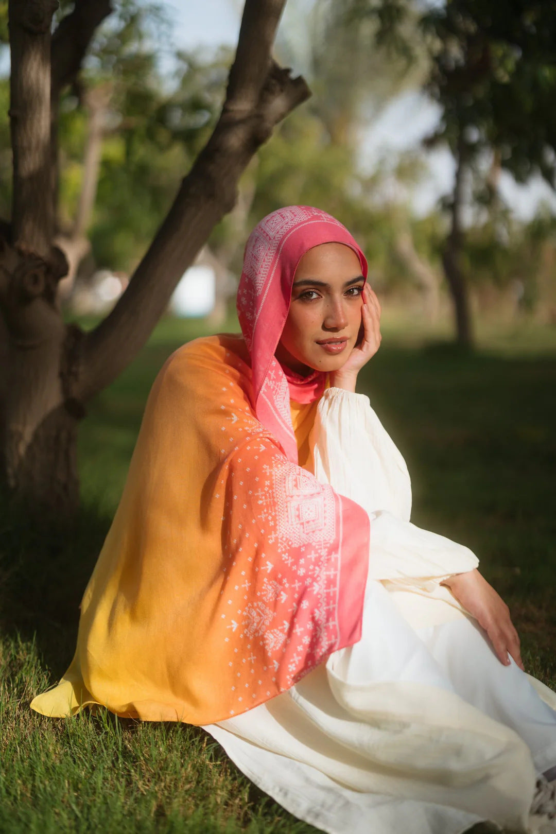 Satin Printed Hijab Printed Shawl Headscarf