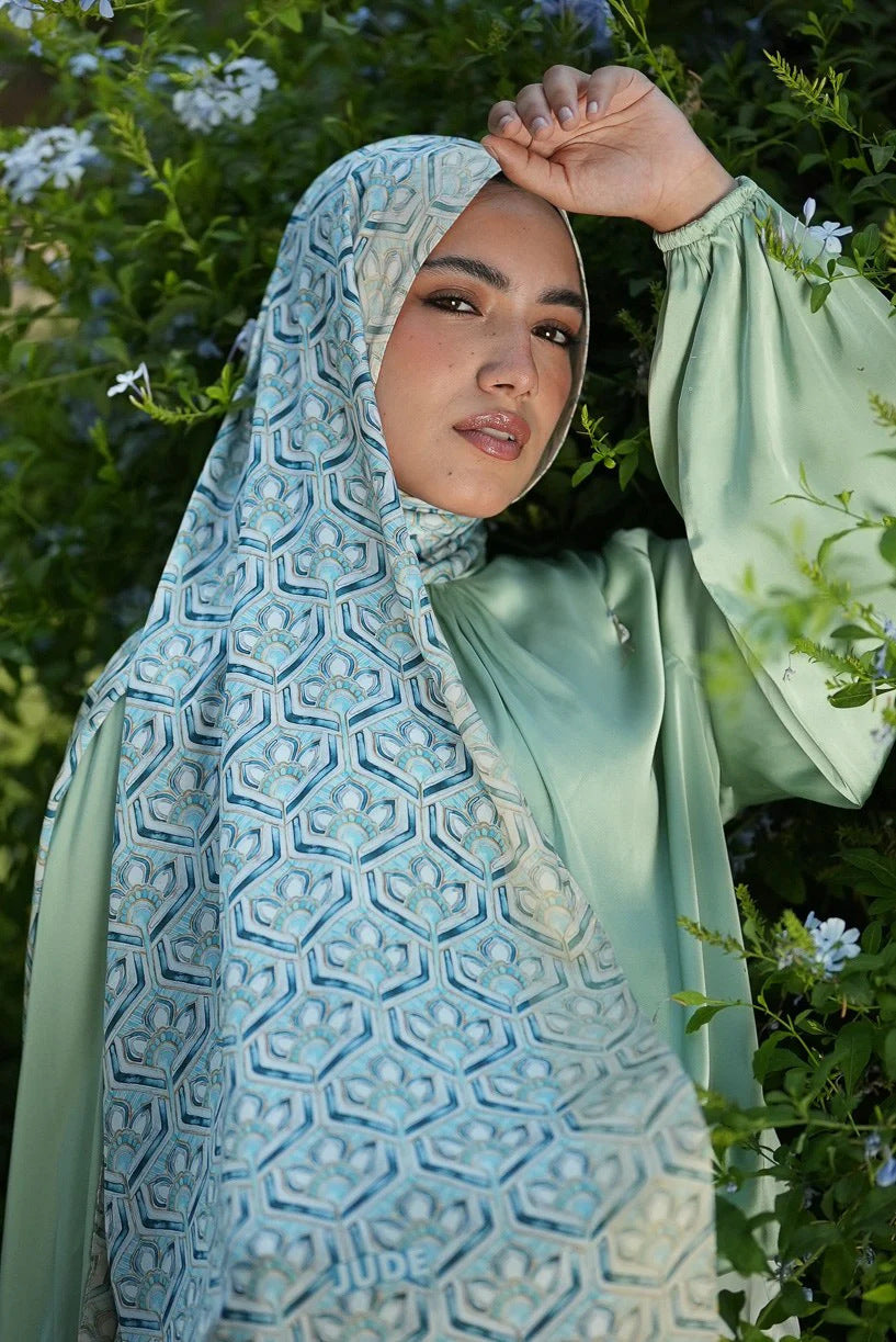 Satin Printed Hijab Printed Shawl Headscarf