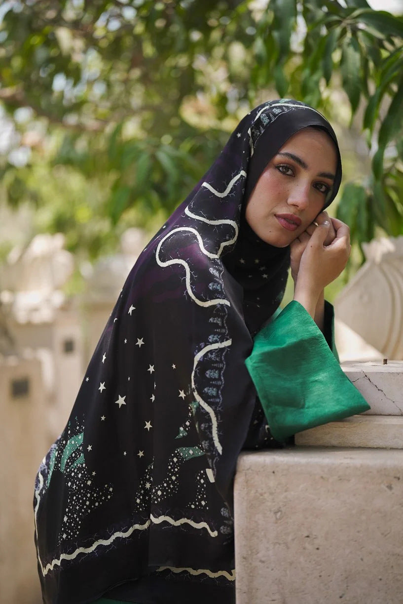Satin Printed Hijab Printed Shawl Headscarf