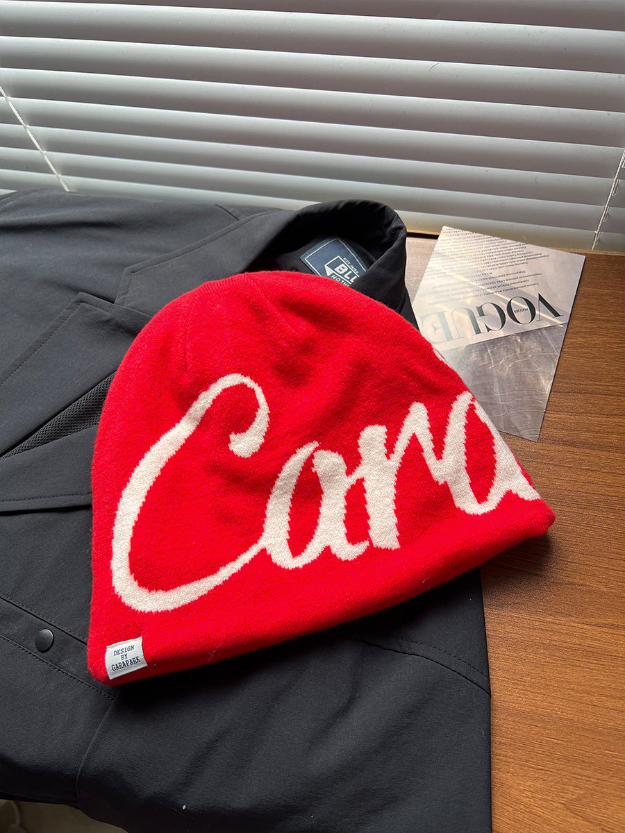 American Street Sleeve Cap Thick Double Layer Beanie Hat