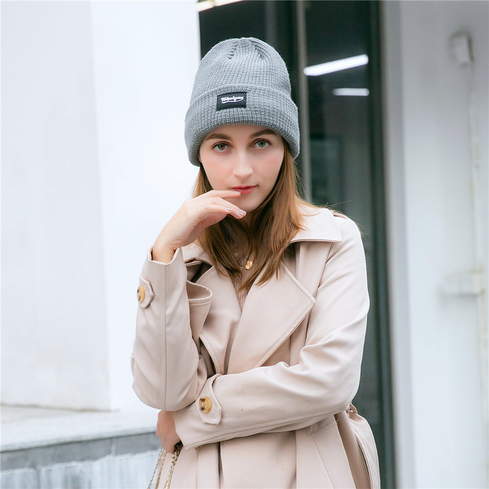 Reflective Beanie Hat Women Skullies Autumn Winter
