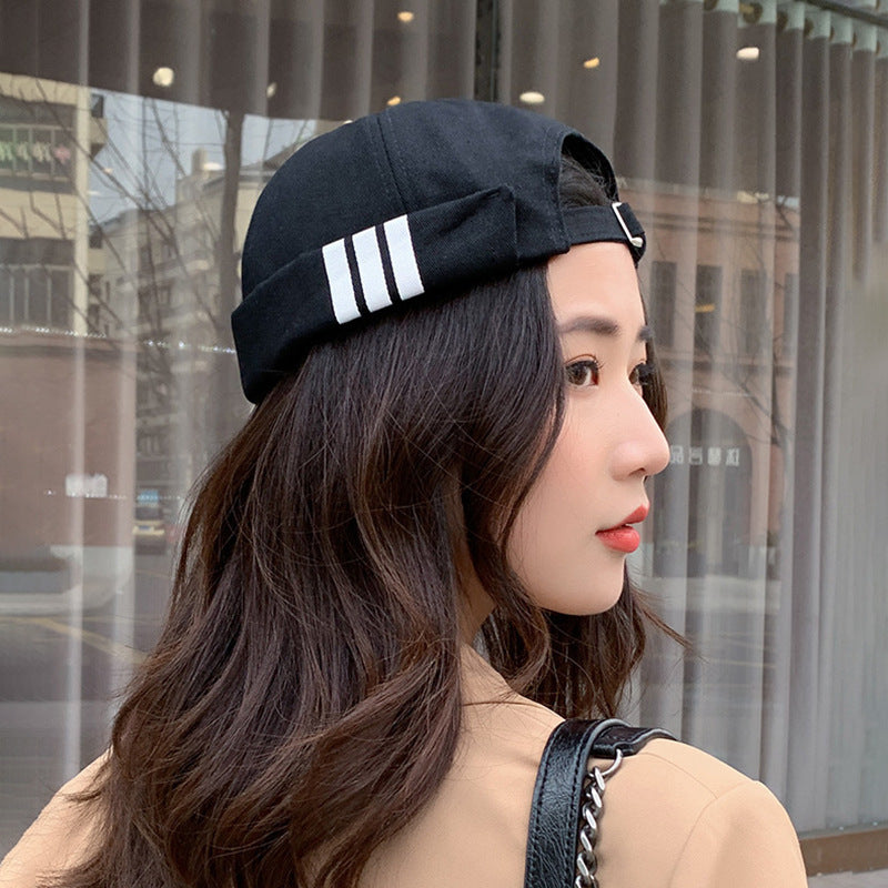 Beanie Baseball Cap Inch Head Melon Leather Hat