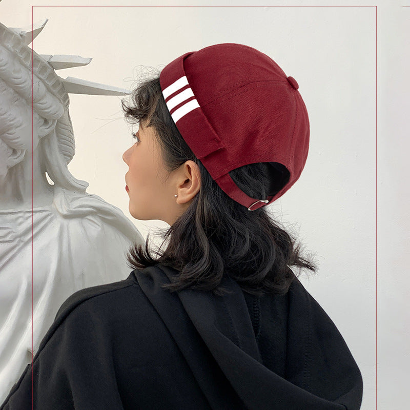 Beanie Baseball Cap Inch Head Melon Leather Hat