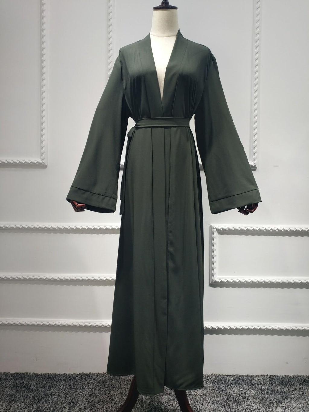Dubai Robe Solid Cardigan Dress