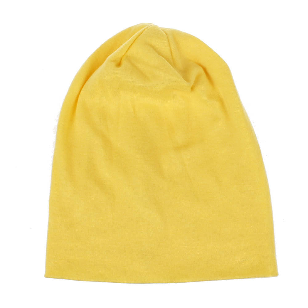 Children'S Hats For Autumn And Winter New Double-Layer Cotton Hats Solid Color Cotton Boys And Girls All-Match Knitted Hats Caps