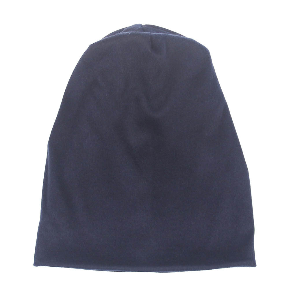 Children'S Hats For Autumn And Winter New Double-Layer Cotton Hats Solid Color Cotton Boys And Girls All-Match Knitted Hats Caps