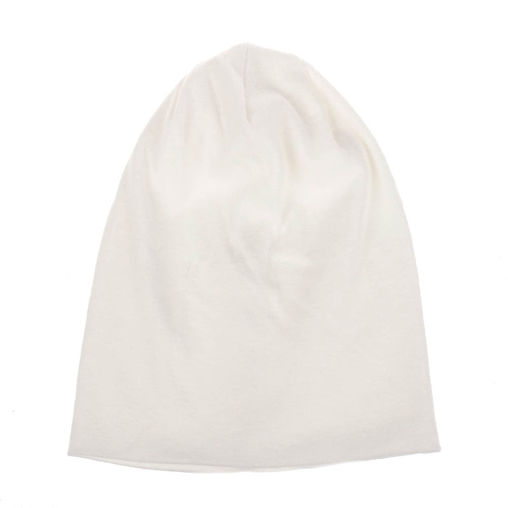 Children'S Hats For Autumn And Winter New Double-Layer Cotton Hats Solid Color Cotton Boys And Girls All-Match Knitted Hats Caps