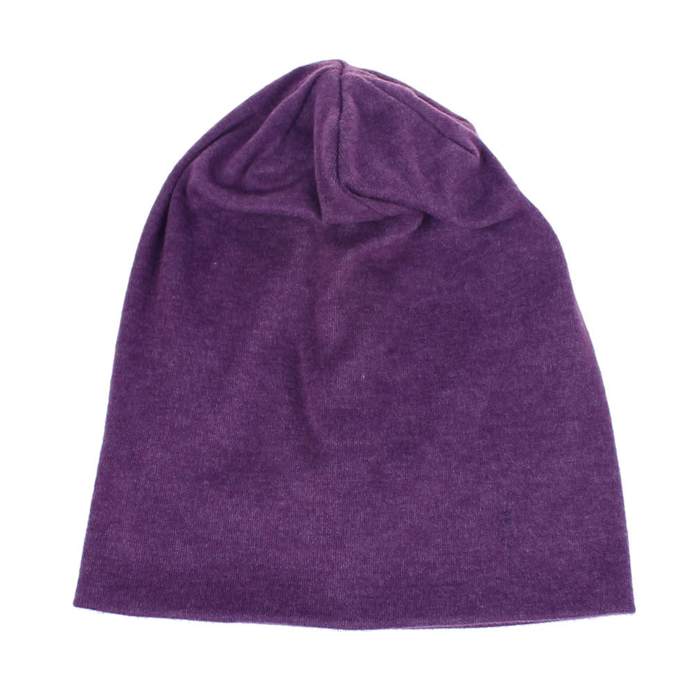 Children'S Hats For Autumn And Winter New Double-Layer Cotton Hats Solid Color Cotton Boys And Girls All-Match Knitted Hats Caps