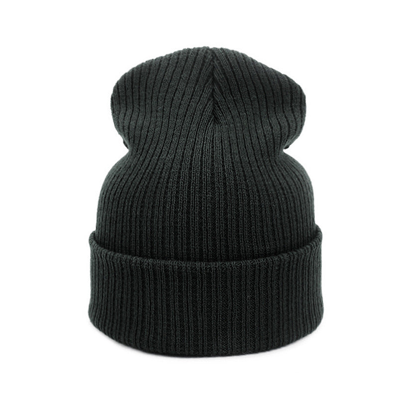 Double Stripe Warm Outdoor Knitted Beanie Hat