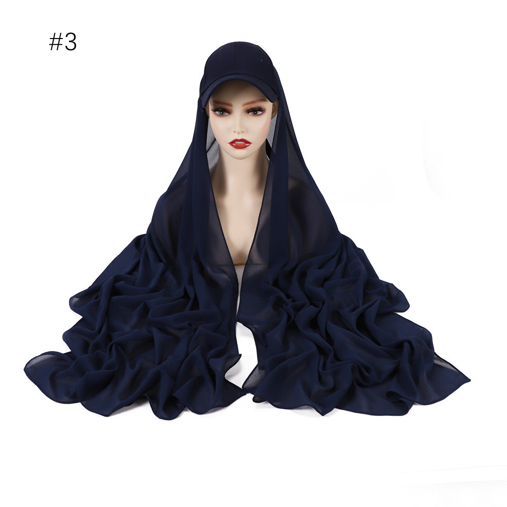Fashion Personality 2-Piece Hijab Scarf And Hat
