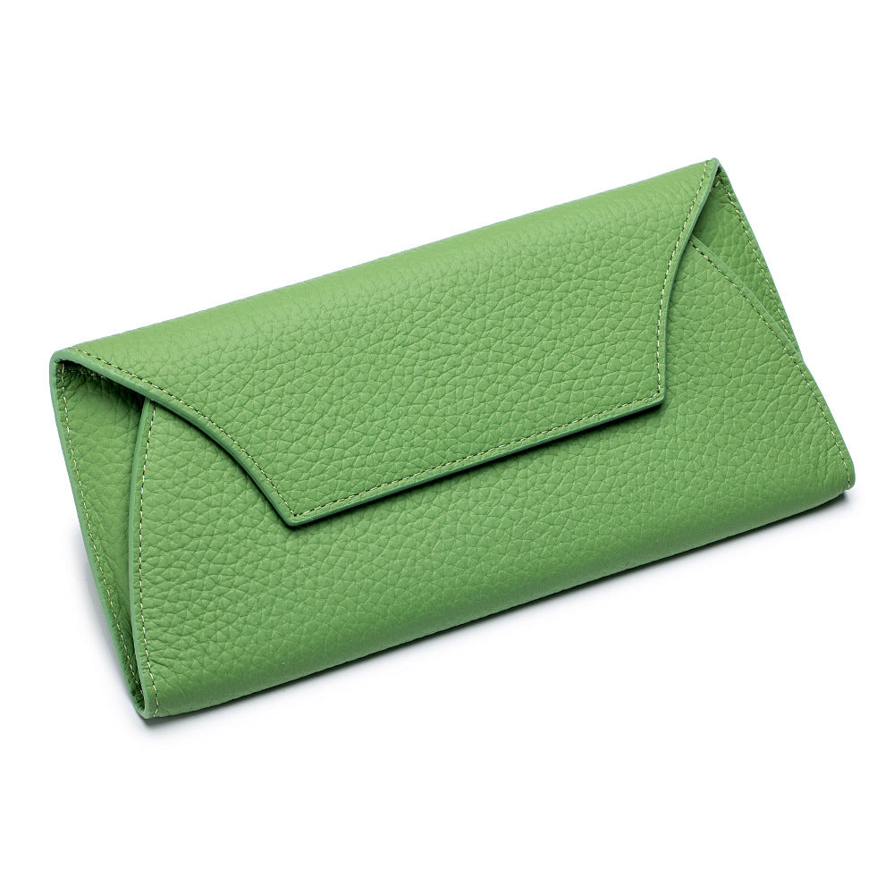 First Layer Cowhide Minimalist Creative All-matching Long Wallet