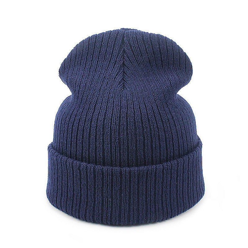 Double Stripe Warm Outdoor Knitted Beanie Hat
