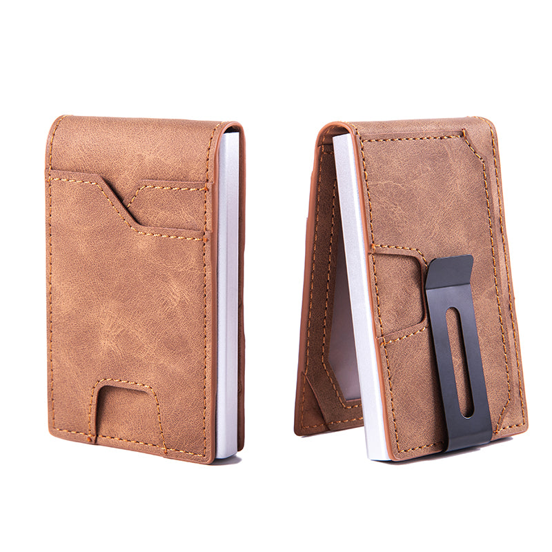 Men’s Slim RFID Wallet – Pop-Up Card Holder & Money Clip