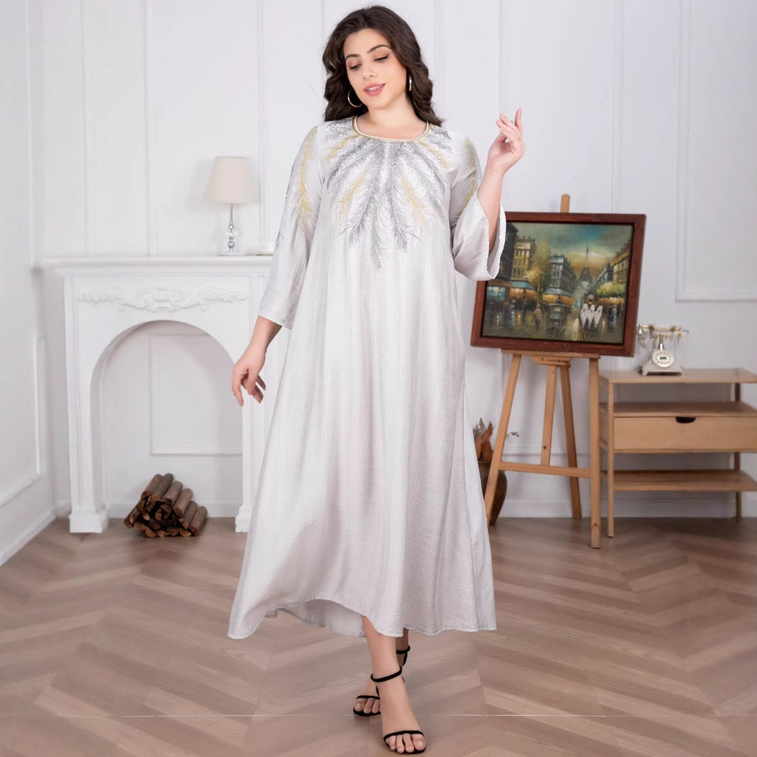 Women's Gilded Muslim Plus Size Dress