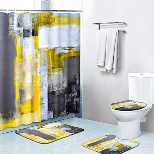 Decorative Artificial Plants Shower Curtain Textile Washable