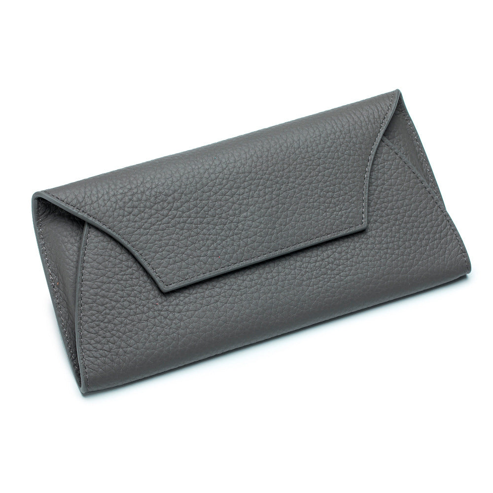 First Layer Cowhide Minimalist Creative All-matching Long Wallet
