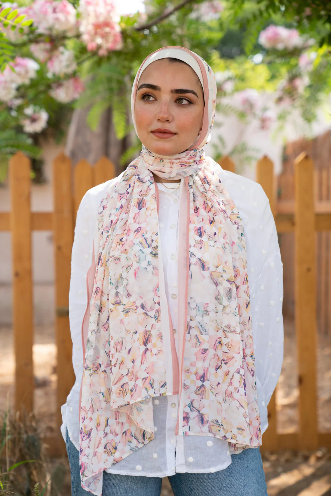 Satin Printed Hijab Printed Shawl Headscarf