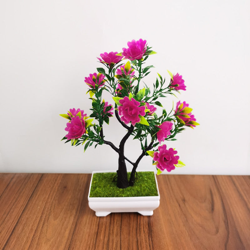 Artificial Flower Rose Plant Bonsai Table Decorative Ornaments