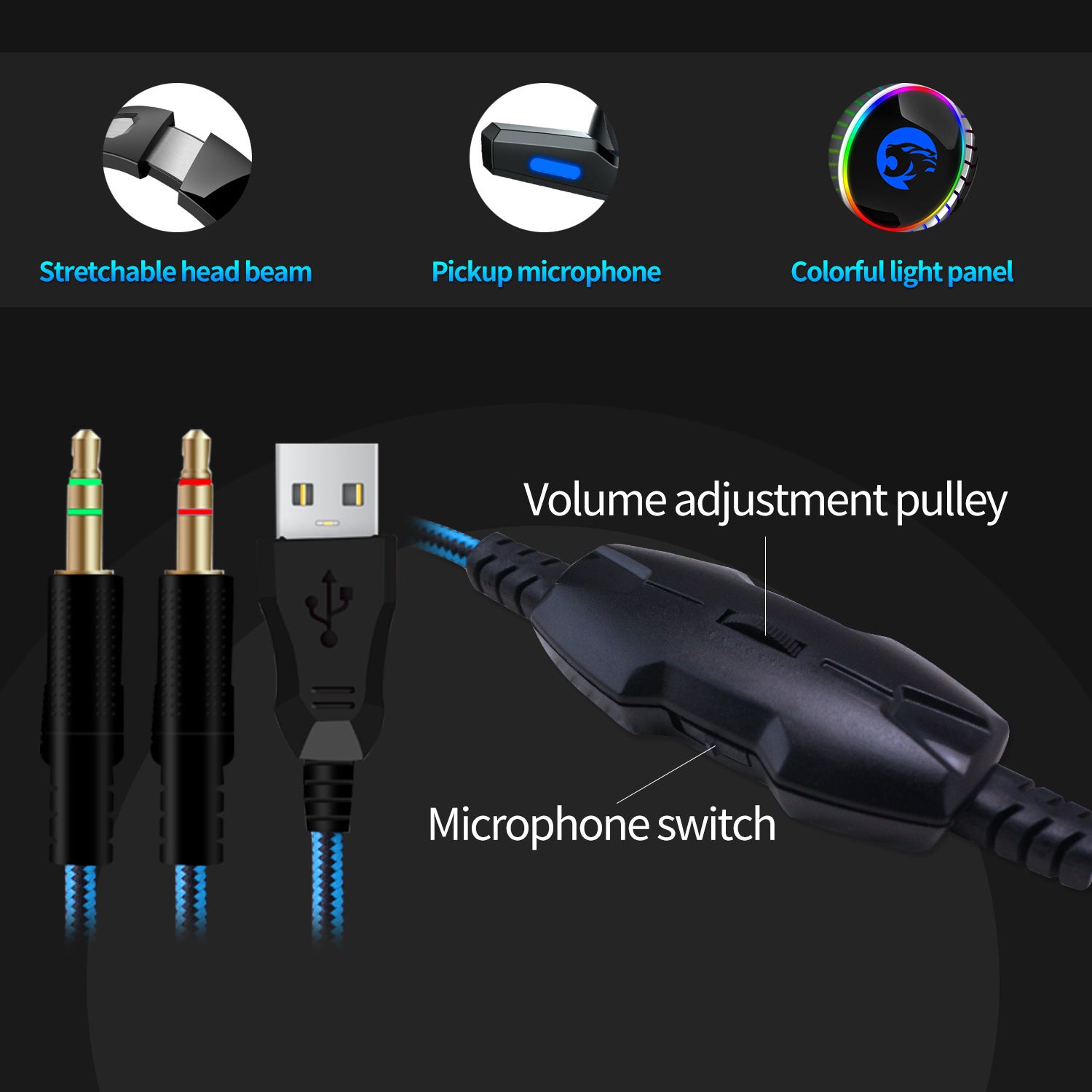 A60 headset PC game PS4 XBOX ONE 7.1 channel headphones