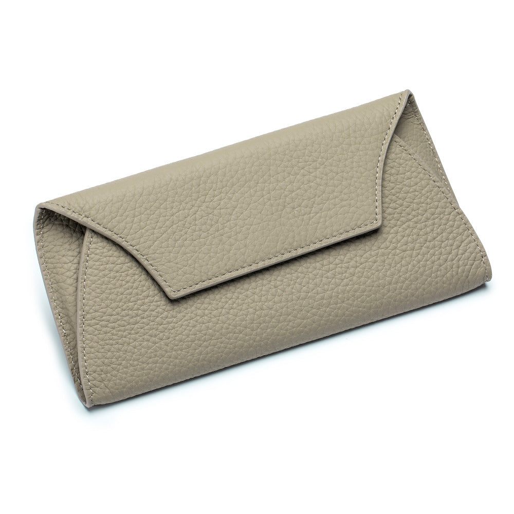 First Layer Cowhide Minimalist Creative All-matching Long Wallet
