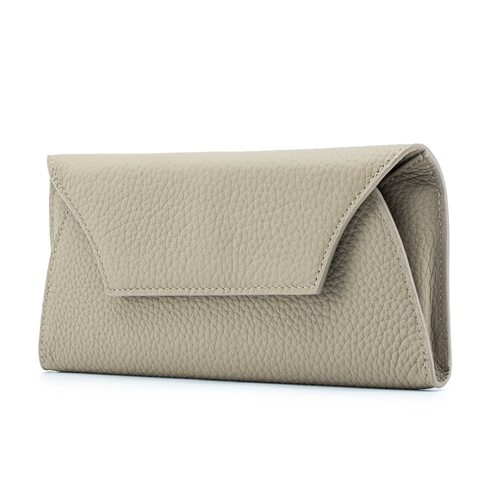 First Layer Cowhide Minimalist Creative All-matching Long Wallet