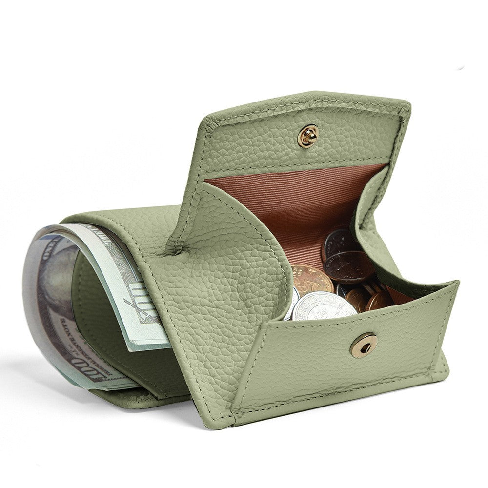 Minimalist men’s leather wallet with slim design and card holder slots. Premium quality wallet for everyday use.