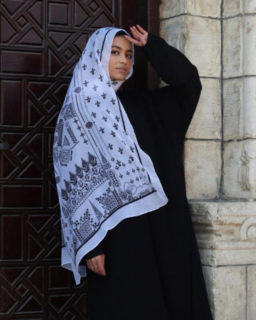 Satin Printed Hijab Printed Shawl Headscarf