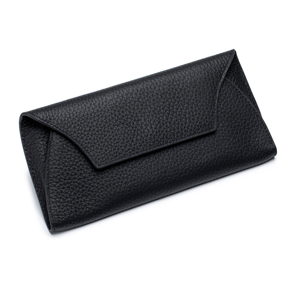 First Layer Cowhide Minimalist Creative All-matching Long Wallet