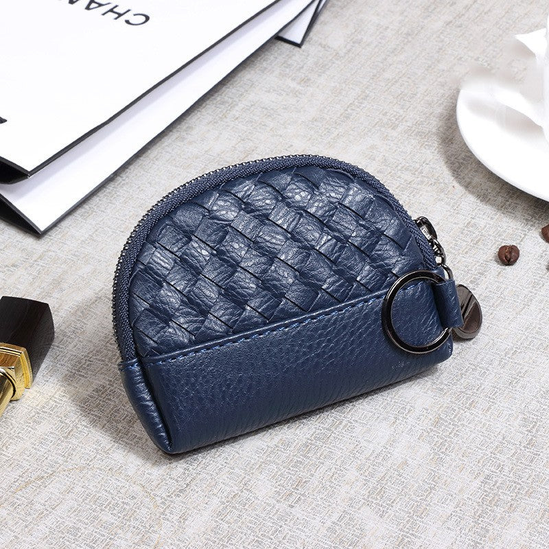 Handwoven Women's Wallet With Minimalist Leather