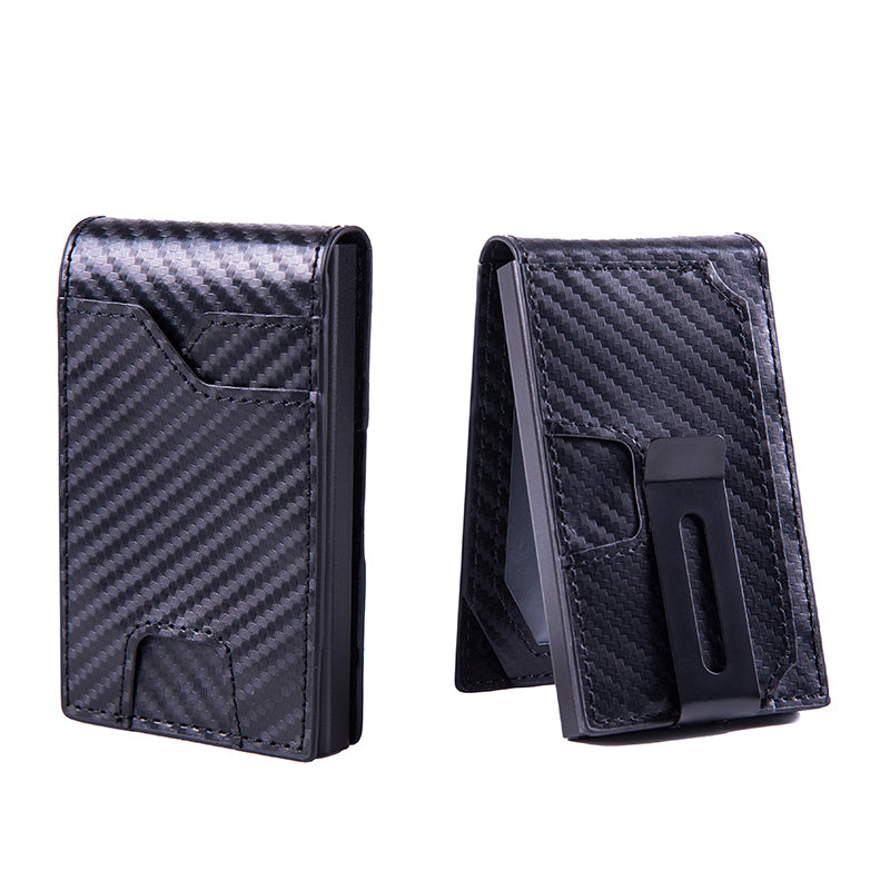 Men’s Slim RFID Wallet – Pop-Up Card Holder & Money Clip